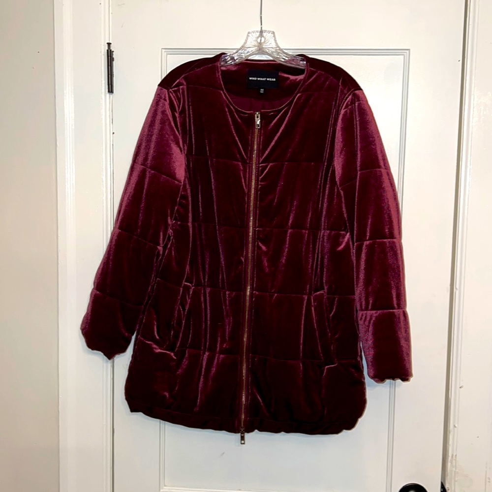 Purple velvet coat